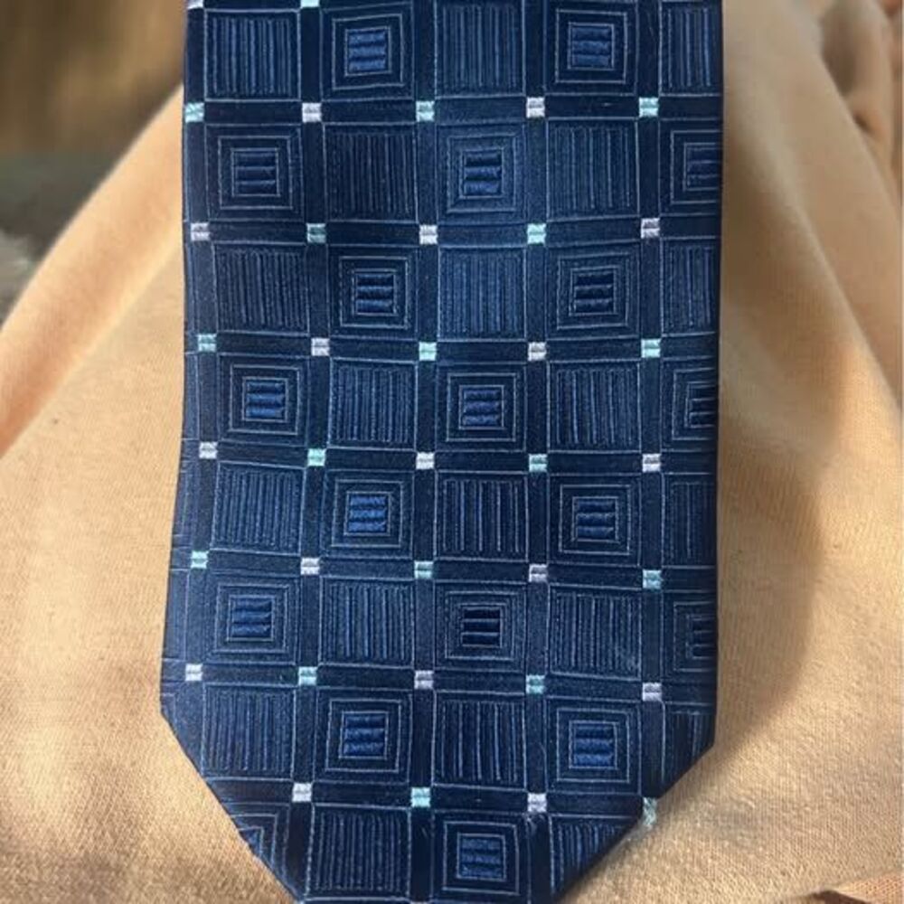 Michael Kors Silk Geometric Pattern Necktie-MAKE OFFER